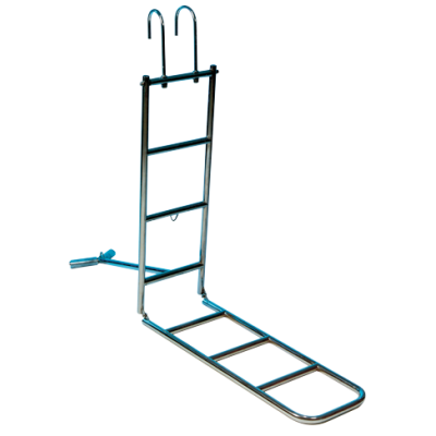 Stainless Steel Bow Ladder, 7-Steps, With Adjustable Bow Support & Hooks For Pulpit, Tube &Oslash;25mm - 110050 - 110050