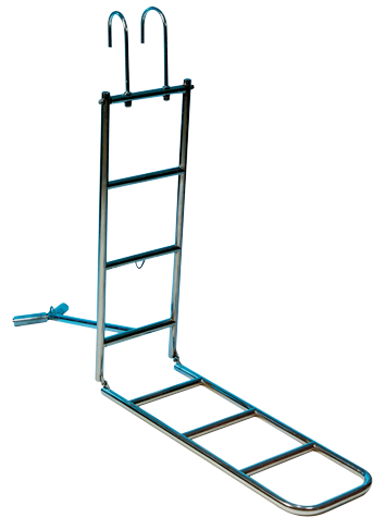 Stainless Steel Bow Ladder, 4-Steps, With Adjustable Bow Support & Hooks For Pulpit, Tube &Oslash;25mm - 110051 72dpi - 110051