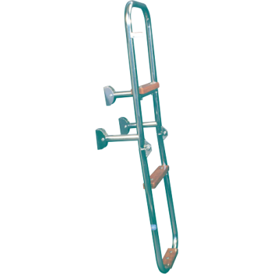 Stainless Steel Bathing Ladder, 3-Steps Lined With Wood, Dims. Unfolded 240x930mm, Tube &Oslash;20mm - 110054 72dpi - 110054