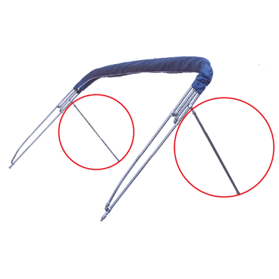 Pair Of Brackets For Sun Top Model 'Wilma'; Powder Coating; L=60cm; &Oslash;25mm - 124550 1 - 124555