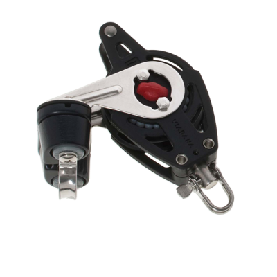 Aluminum Single Ball-Beared Ratchet-Block (With Cleat & Swivel) 10mm - 141400 72dpi - 141400