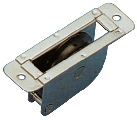 Stainless Steel Thru-Deck Single Block, Flat, 8mm, Sheave &Oslash;38mm, Breaking Load 700kg - 152400 - 152400