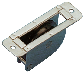 Stainless Steel Thru-Deck Single Block, Flat, 8mm, Sheave &Oslash;38mm, Breaking Load 700kg - 152400 - 152400