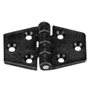 Polyamide Plastic Hinge, Hexagonal Black, 63x40mm, 270&deg; - 1643647 72dpi - 1643647