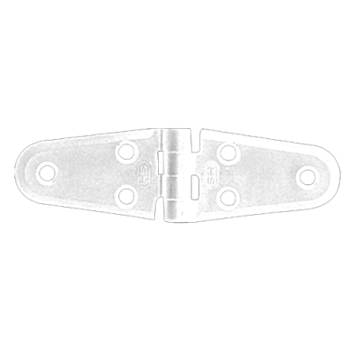 Polyamide Plastic Hinge, Double Oval White, 100x40mm, 270&deg; - 1643667 72dpi - 1643667