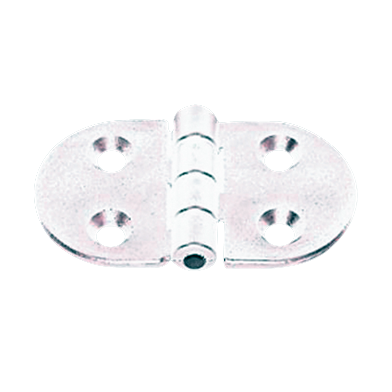 Polyamide Plastic Hinge, Round White, 70x40mm, 270&deg; - 1643679 72dpi - 1643679