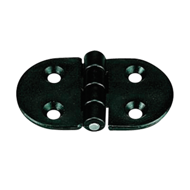 Polyamide Plastic Hinge, Round Black, 70x40mm, 270&deg; - 1643680 72dpi - 1643680