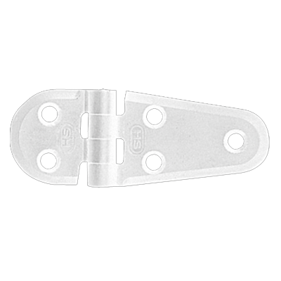 Polyamide Plastic Hinge, Half Oval White, 100x40mm, 270&deg; - 1643685 72dpi - 1643685