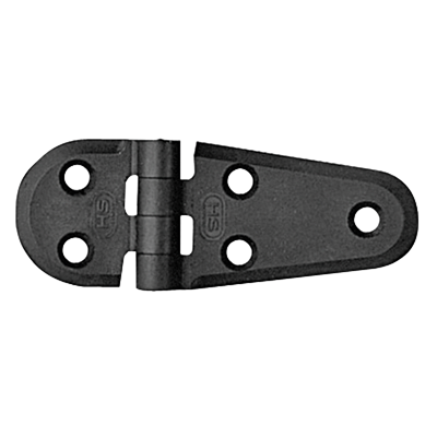 Polyamide Plastic Hinge, Half Oval Black, 100x40mm, 270&deg; - 1643686 72dpi - 1643686