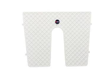 Transom Protection Pad, 450x360mm, W/Cleft, White - 1645324 - 1645324
