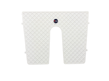 Transom Protection Pad, 450x360mm, W/Cleft, White - 1645324 - 1645324