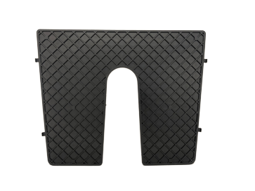 Transom Protection Pad, 450x360mm, W/Cleft, Black - 1645327 1 - 1645327