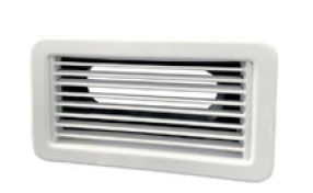 Air Supply Grill (Plastic), 254x127mm, Incl. Rear Duct Tube Connection - 175978 72dpi 1 - 175978