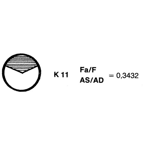Radice 2-Blade Bronze Propeller Type K11, 18"X11", Shaft &Oslash;25mm, Taper 1:10, Right - 2181125r 02 072dpi - 2181125R