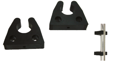 Rubber Clip For Tubing, &Oslash;22-25mm, Black (Set Of Two) - 2214000 1 - 9078610