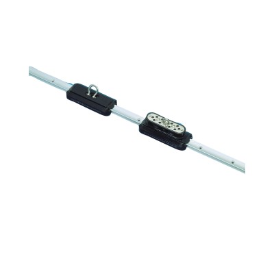 Aluminum Ball-Beared Traveler Car With Stainless Steel Capping Plate + Guide Roller - 244300 72dpi - 244300