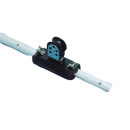 Aluminum Traveler Rail, L=3500mm, 25x16mm, Cut Out &Oslash;5, Hole Spacing 100mm - 244500 3 72dpi - 244500/3