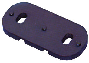 Plastic Straight Base Plate For Fairlead Mounting For Cleat 253000/253200 - 254100 72dpi - 254100
