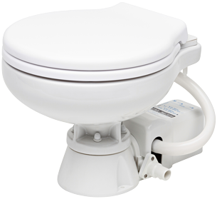 Space Saver Electric Toilet, 12v, Inlet &Oslash;19mm, Outlet &Oslash;25mm, Weight 9kg (Soft-Close) - 259017 72dpi - 259017