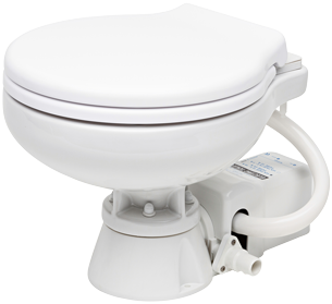 Space Saver Electric Toilet, 24v, Inlet &Oslash;19mm, Outlet &Oslash;25mm, Weight 9kg (Soft-Close) - 259019 72dpi - 259019