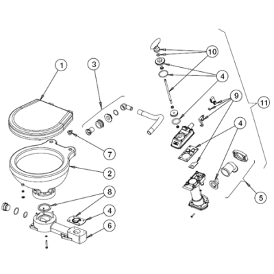 Johnson Pump Space Saver Vitreous China Bowl - 259087 72dpi - 259087