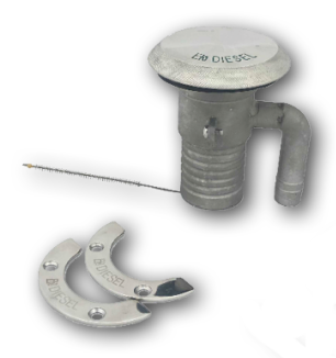 Stainless Steel Deck Entry 'Diesel' With Vent; Connection 38mm - 269030 1 - 269030