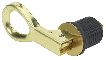 Adjustable brass snap drain plug