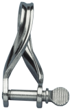Stainless Steel Shackle (Twisted Form) &Oslash;5mm, B=12mm, H=37mm (Breaking Load 1050kg) - 271100 72dpi - 271100