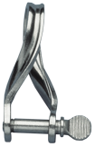 Stainless Steel Shackle (Twisted Form) &Oslash;5mm, B=12mm, H=37mm (Breaking Load 1050kg) - 271100 72dpi - 271100