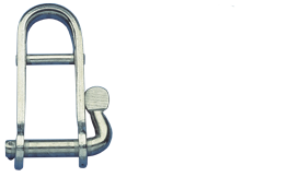 Stainless Steel Halyard Shackle, &Oslash;5mm, B=14mm, H=40mm (Breaking Load 1050kg) - 272500 72dpi - 272500