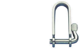 Stainless Steel Halyard Shackle With Eye, &Oslash;5mm, B=14mm, H=40mm (Breaking Load 1050kg) - 272600 72dpi - 272600