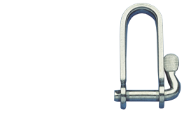 Stainless Steel Halyard Shackle With Eye, &Oslash;5mm, B=14mm, H=40mm (Breaking Load 1050kg) - 272600 72dpi - 272600