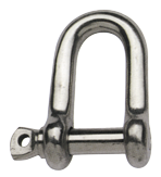 Stainless Steel Shackle, A=&Oslash;10mm, B=40mm, C=12mm, D=40mm (Breaking Load 5800kg) - 282400 72dpi - 282400
