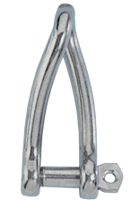 Stainless Steel Shackle (Twisted Form), A=&Oslash;5mm, B=35mm, C=11mm (Breaking Load 830kg) - 283100 72dpi - 283100