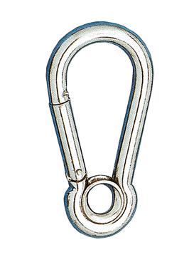 Allpa Stainless Steel Snap Hook With Eye, Ø8mm, H=80mm (Breaking Load 800kg) - 291200 1 - 291500