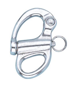 Stainless Steel Snap Shackle With Fixed Eye, A=&Oslash;12mm, B=9mm, L=52mm (Breaking Load 1800kg) - 296100 - 296100