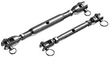 Stainless Steel Tubular Turnbuckle With Fork, Stay &Oslash;4mm (Breaking Load 2200kg) - 375100 - 375100