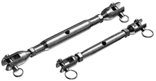 Stainless Steel Tubular Turnbuckle With Fork, Stay &Oslash;6mm (Breaking Load 5300kg) - 375300 72dpi - 375300