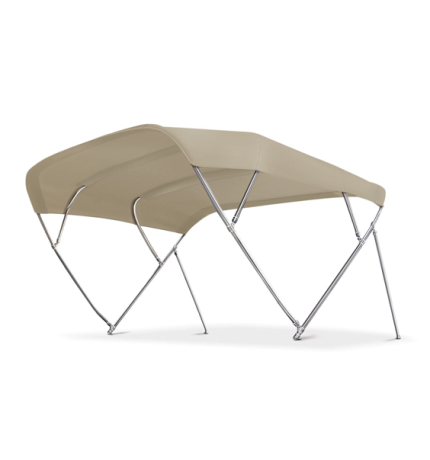 Stainless steel sun top model 'Flyinox' - beige