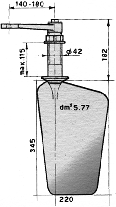 Radice Bronze Rudder Type 12/6P, For Flat Keel. Boat Length: 5-8m - 469012 - 469012
