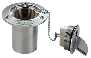 Chromed Brass Deck Entries 'Diesel', Hose Connection &Oslash;50mm, Flange &Oslash;89mm, Cut-Out Size &Oslash;50mm - 482040 72dpi - 482040