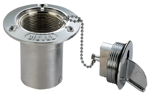 Chromed Brass Deck Entries 'Diesel', Hose Connection &Oslash;50mm, Flange &Oslash;89mm, Cut-Out Size &Oslash;50mm - 482040 72dpi - 482040