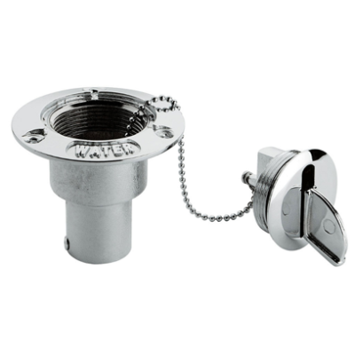 Chromed Brass Deck Entries 'Water', Hose Connection &Oslash;50mm & 35mm, Flange &Oslash;89mm - 482041 72dpi 2 - 482041