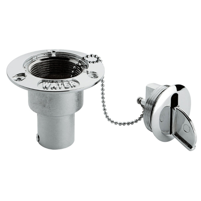 Chromed Brass Deck Entries 'Water', Hose Connection &Oslash;50mm & 35mm, Flange &Oslash;89mm - 482041 72dpi 2 - 482041