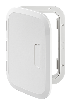 Plastic Hatch, 290x190mm, 180&deg;, White - 484130 - 484130