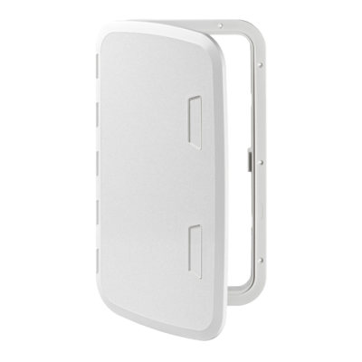 Plastic Hatch, 525x275mm, 180&deg;, White - 484140 01 - 484140