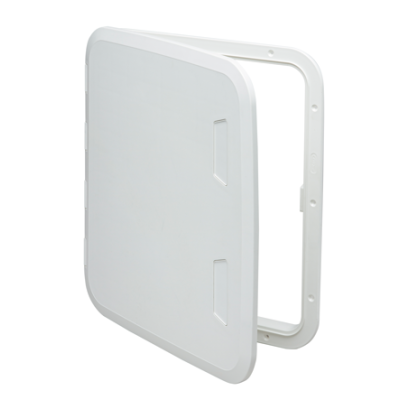 Plastic Hatch, 435x380mm, 180&deg;, White - 484145 - 484145