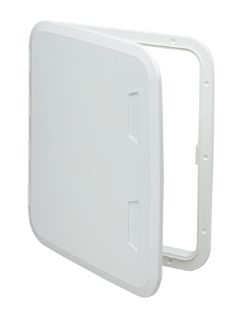 Plastic Hatch, 435x380mm, 180&deg;, White - 484145 - 484145