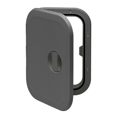 Plastic Hatch, 373x270mm, 180&deg;, Removable, Grey - 484161 g - 484161/G
