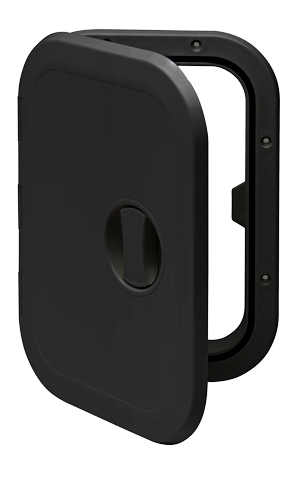 Plastic Hatch, 373x270mm, 180&deg;, Removable, Black - 484161 z - 484161/Z